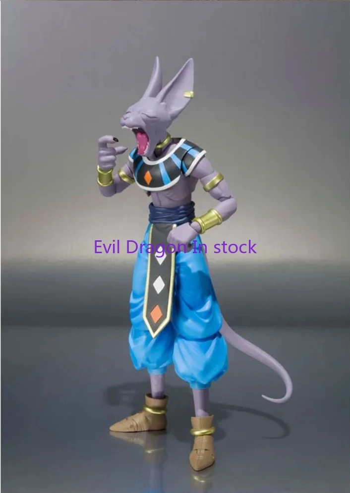 100% oryginalny Bandai SH Figuarts SHF Beerus Dragon Ball Super Anime kolekcja akcji figurki zabawki modele figurka w magazynie