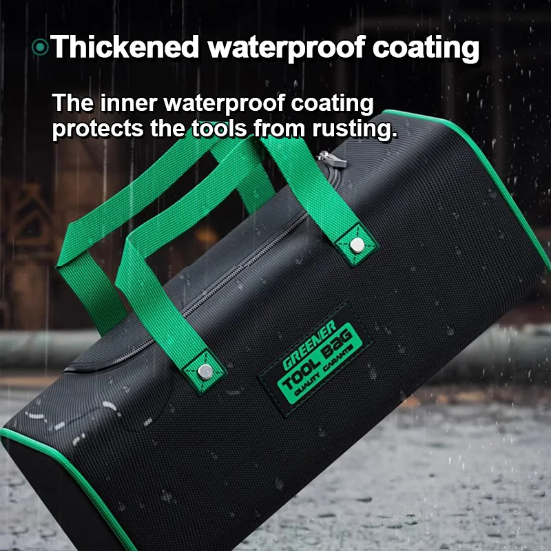 GREENERY 13/16/14/18/19 inch Tool Bag Strong Multi-Function1680D Oxford Cloth Waterproof Electrician Bag, Multi-Pocket Anti-Fall