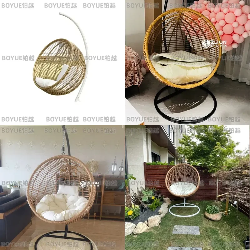 Hanging Rattan Swing Chair Outdoor Balcony Garden Indoor Home Bird Nest Hammock Seat Wicker Egg Basket Furniture for