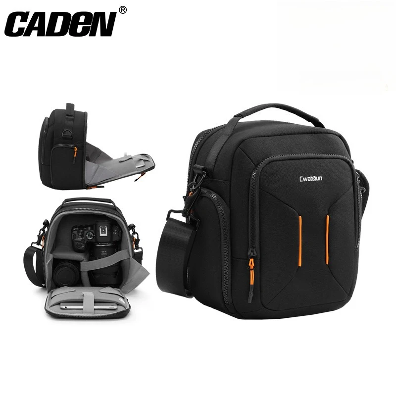 Cwatcun Campact Camera Bag Small Camera Sling Case for Canon Nikon Sony Fuji Cameras, Lens, DSLR SLR Mirrorless, Shoulder Corssb