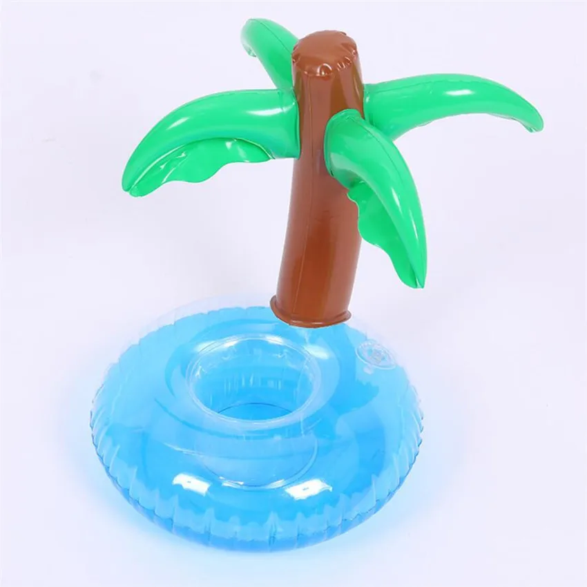 Mini Water Floating Inflatable Cup Holder Cartoon Fruit Shape Drink Holder Swimming Pool Float Bathing Pool Toy Party Decor