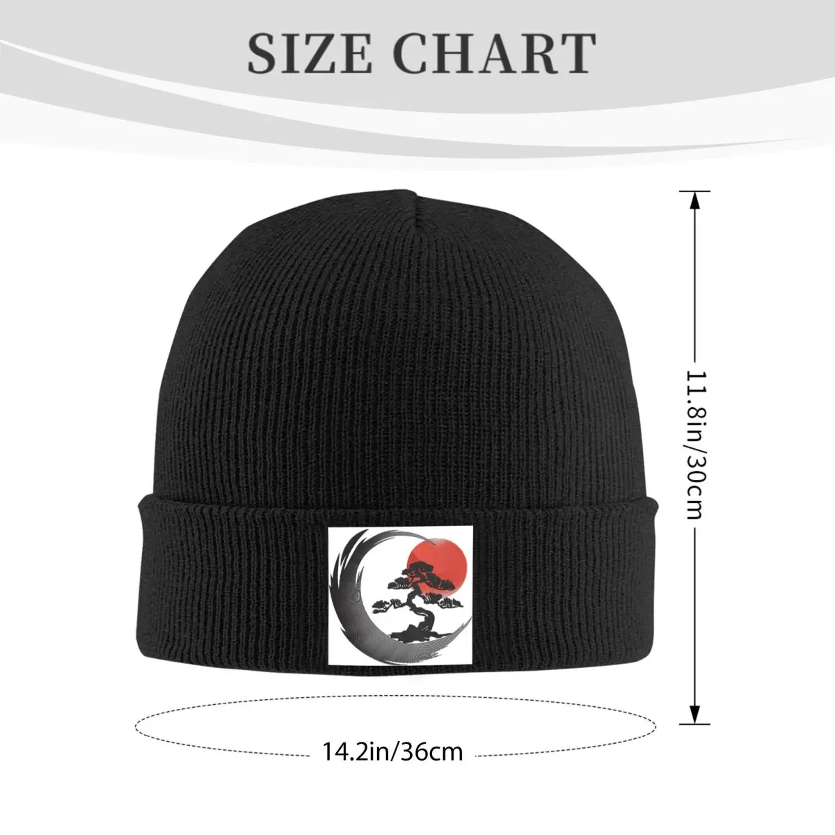 يين يانغ بونساي شجرة اليابانية البوذية زن الدافئة محبوك قبعة الشتاء متماسكة بونيه قبعة Skullies Beanies الهيب هوب قبعات للجنسين
