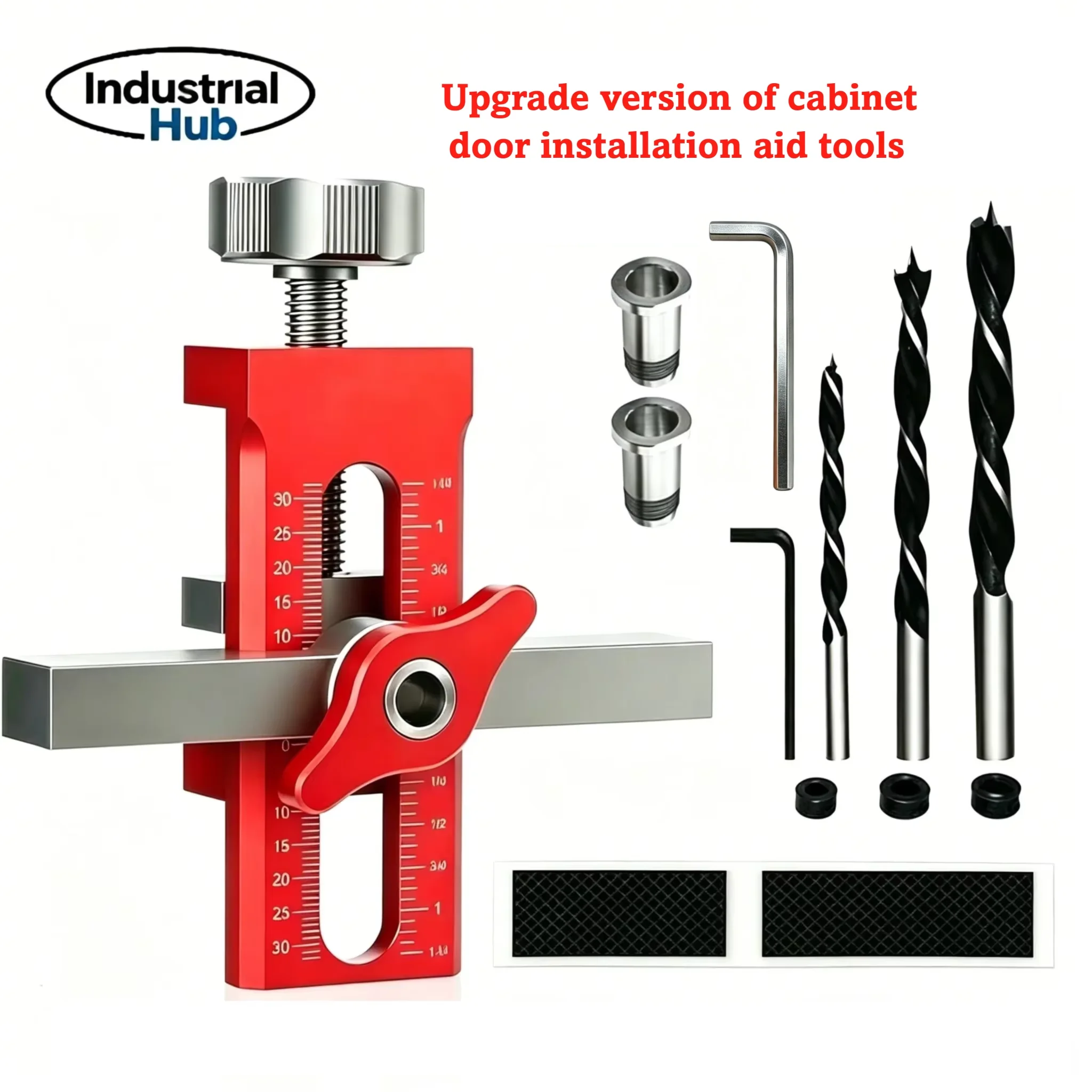 2 in 1 Cabinet Door Installation Positioner,6/8/10mm Rebounder Punched Mounting Jig Wardrobe Cabinet Door Panel Installation Jig