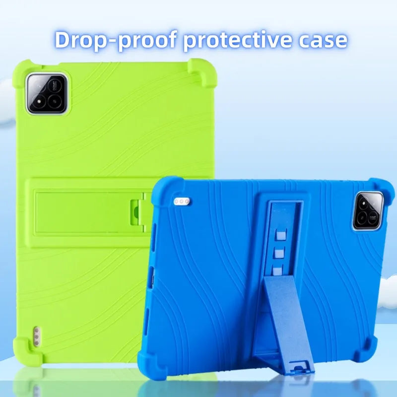 Tablets Case for Xiao Mi Pad 7/Pad 7 Pro 11.2 Inch Super Shockproof Soft Silicone Protective Case Stand Cover