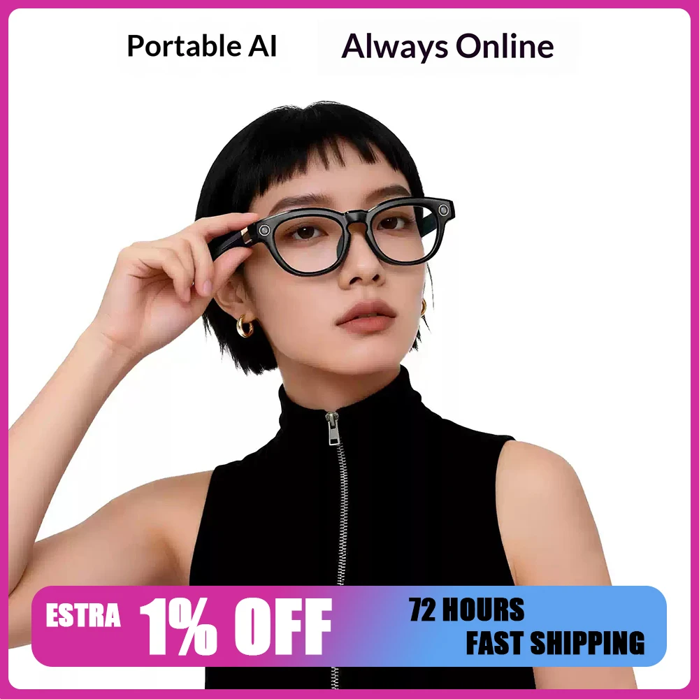 WAGAWAGA Aura AI Smart Glasses 55.3g A translation dialogue Know the map record Smart Glasses 13mm custom tuning speaker