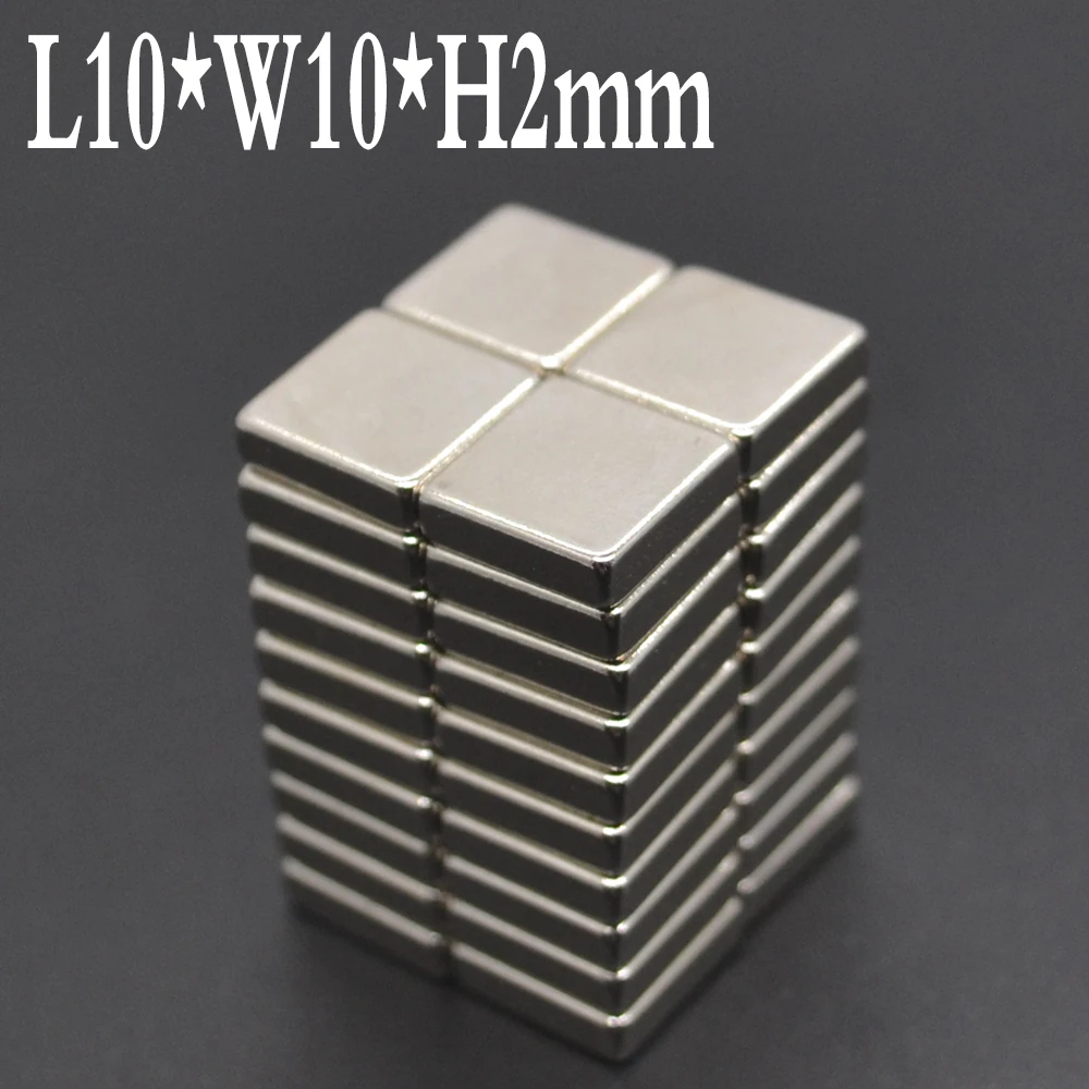 2~5000Pcs  10x10x2mm  Neodymium Magnet 10*10*2 N35 NdFeB Magnets Block Super Powerful Strong Permanent Magnetic imanes Block new