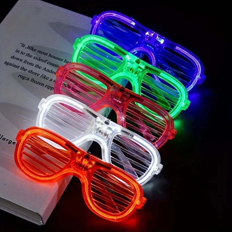 5pcs, LED Glasses Night Lighting Party Supplies, Glow Glasses for Valentine's Day, Birthday Party, New Year Party