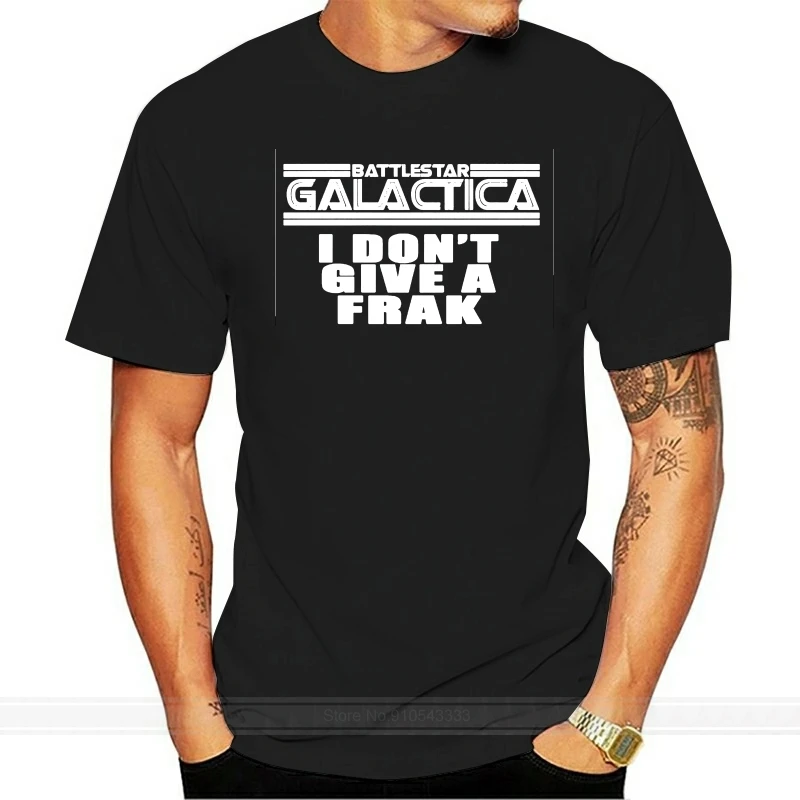 T Shirts Battlestar Frak Galactica colony BSG 75 cylon viper T-Shirt Black Basic Tee Hot Sale Casual Clothing