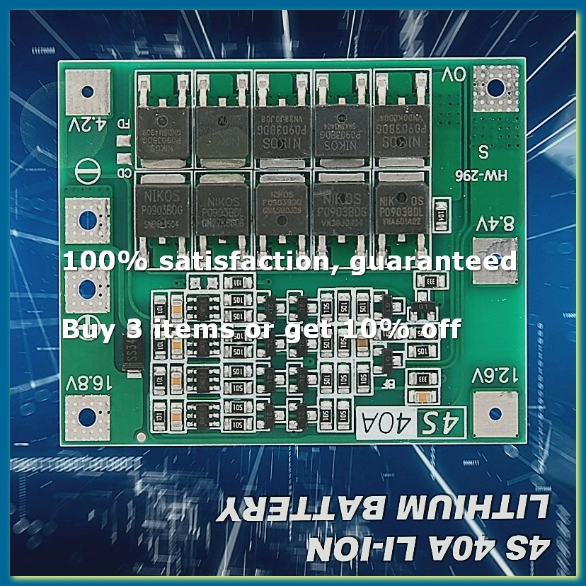 4S 40A Li-Ion Lithium Battery 18650 Charger Pcb Protection Board for Drill Motor 14.8V 16.8V Lipo Cell Module-DTD2