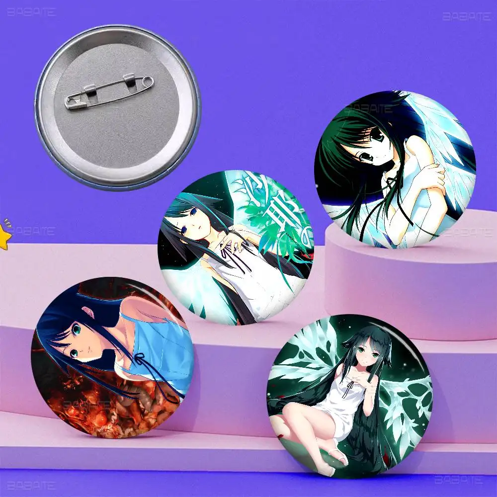 Horror Novel The Song Of Saya 58mm Handmade Brooch Cartoon Cosplay Badge on Backpack Jewelry Accessories Gifts
