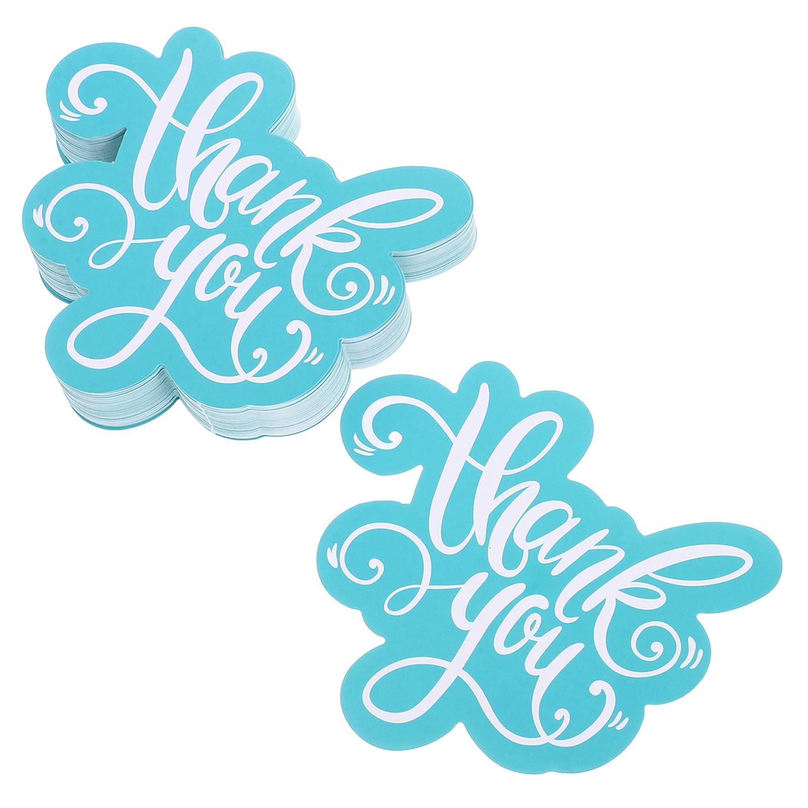 

50 Pcs Thank You Card Cards Baby Shower Blue Thankyou Funny Paper Small Business Supplies