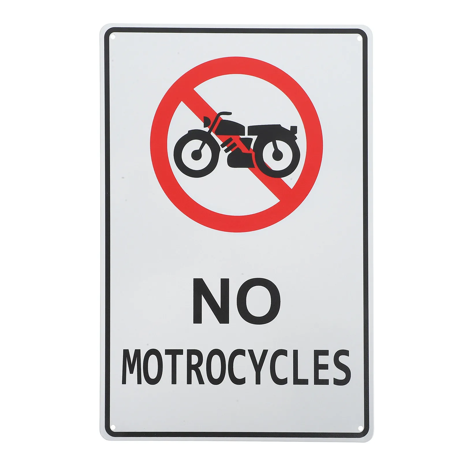 

Warning Sign for Road Safety No Motorcycle Allowed Street Sign Clear Bold Lettering Sturdy Aluminum Construction Quick Install