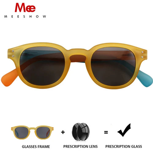 MEESHOW gafas de sol polarizadas graduadas con dioptrías moda hombres mujeres gafas ovaladas de negocios miopía gafas ópticas clásicas de verano