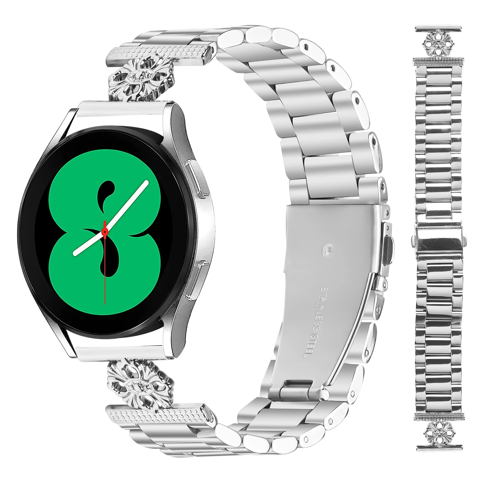 Ремешок для часов 20 мм для Garmin Forerunner 245/245M/Vivoactive 3, ремешки для умных часов из нержавеющей стали для браслетов Forerunner 645