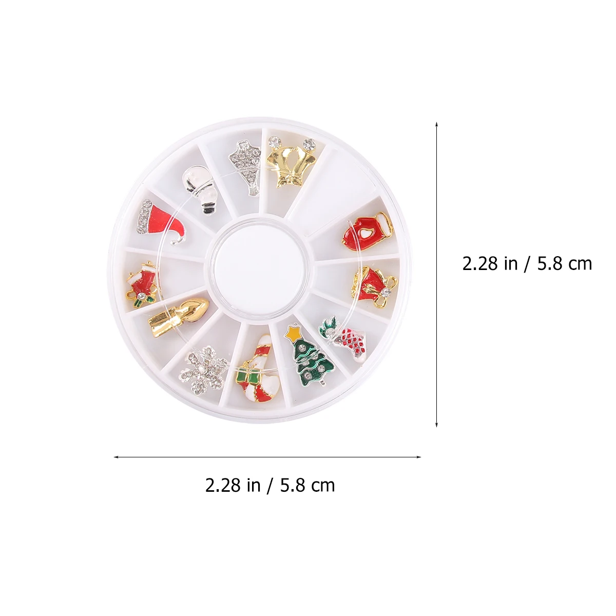 

Christmas Alloy Nail Decoration Stickers High Quality Durable Supplies Xmas Manicure Art Excellent Texture Various Styles Bright