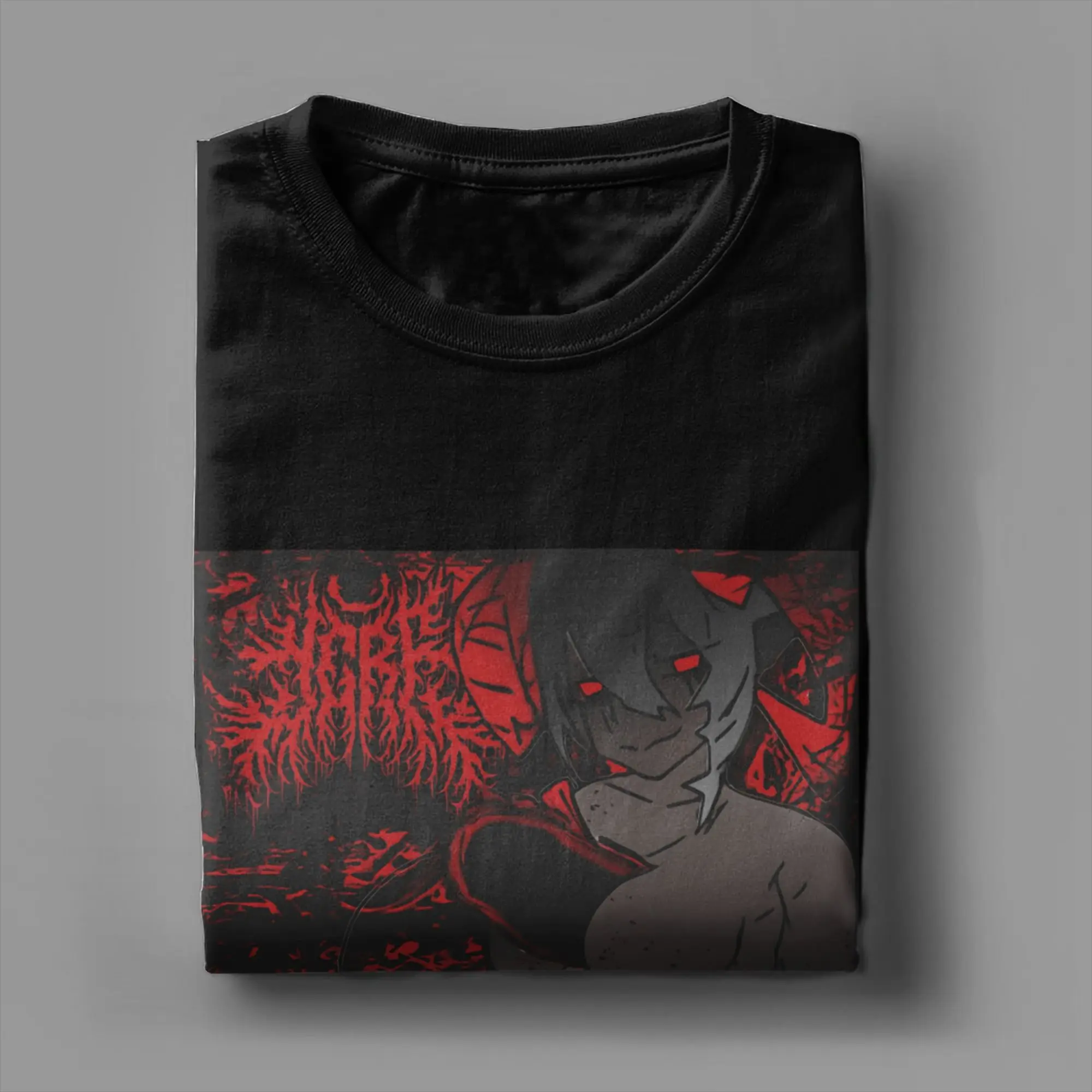 Yandere مصنع المنشار بالمنشار صلصة الذهب الأسود الظلام روك أنيمي البعد الثاني تي شيرت الموسيقى تيز تي شيرت ملابس قطنية #4