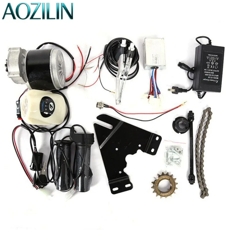 AOZILIN Bicycle to E-bike Conversion Brushed Motor Kit, Electric Bike Retrofit Set for India Market Bicycle Modification