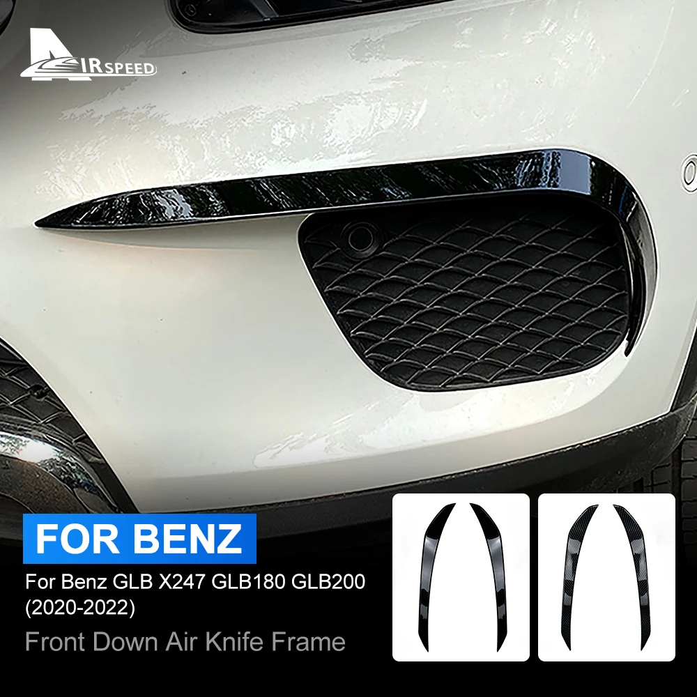 for Mercedes Benz GLB X247 GLB180 GLB200 2020 2021 2022 Front Bumper Fog Lamp Covers Lip Splitter Spoiler Accessories