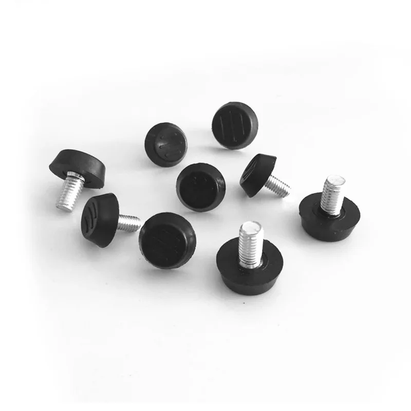 M6/M8 Black White PE Adjustable Furniture Leveling Feet, Anti-Slip Shock Absorbing Leg Pad Sofa Shelf