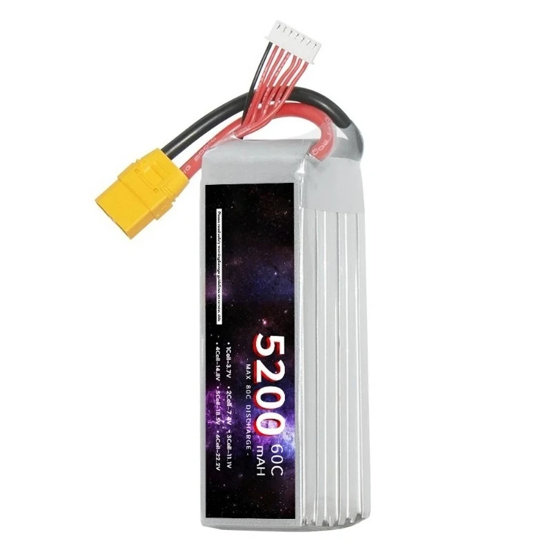 5200mAh 7.4V 60C 2S Lipo Batteria Softcase con Spina EC5 per RC Auto FPV Drone Desert Truck RC Racing Hobby Parti XT60/T/XT90 Spina