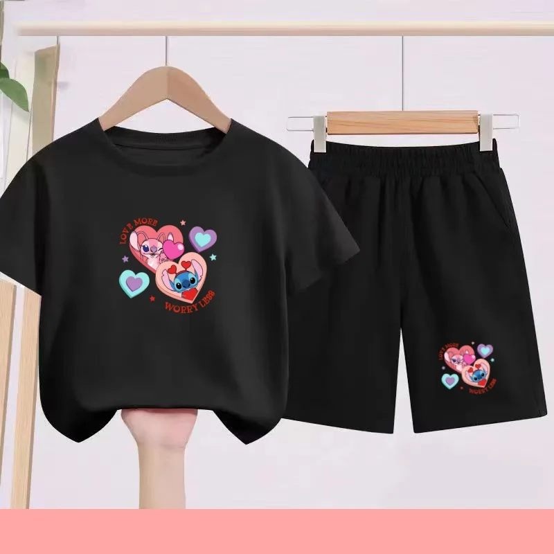 

T Shirt Boy Girl Summer 3-12 Age New Model Cartoon Short Sleeve+Shorts Comfortable Breathable Children Sportswear Casual 2 Piece