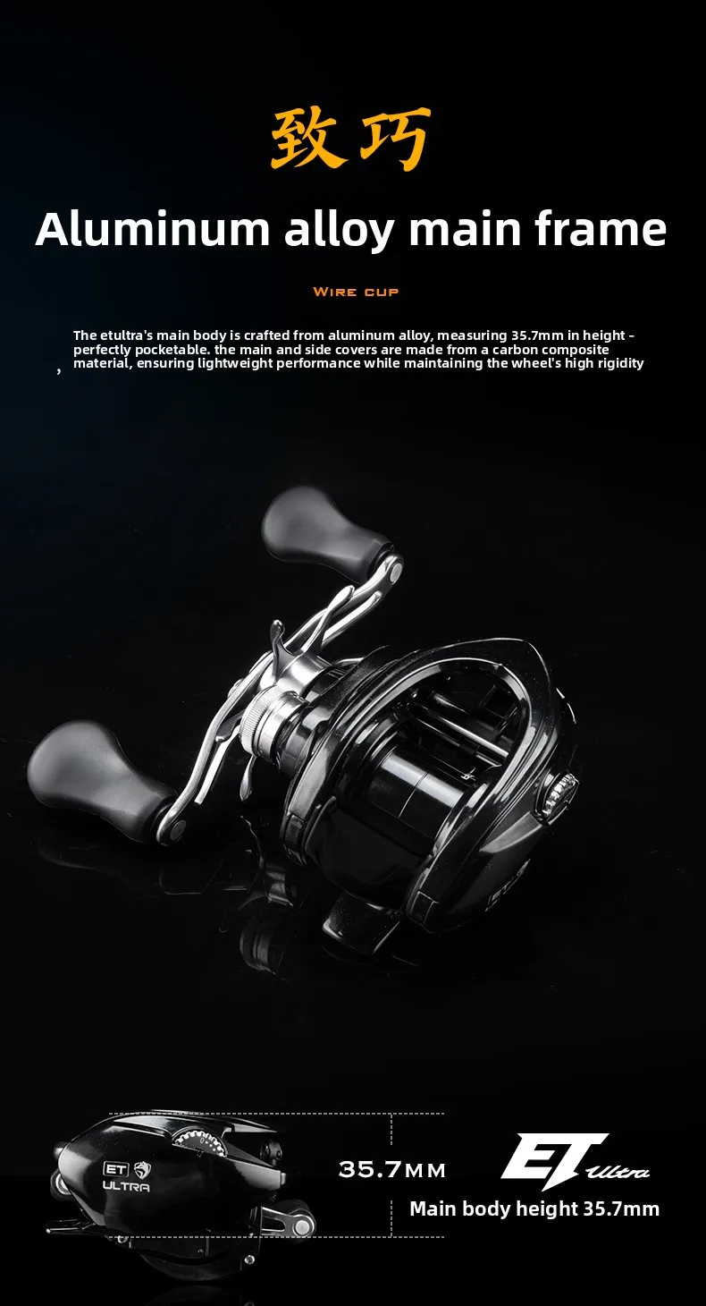 Michel Fox ET Ultra Spincast Reel for Micro Jigging Precision Competition Fishing with Metal Body and OEZ Variable Brake