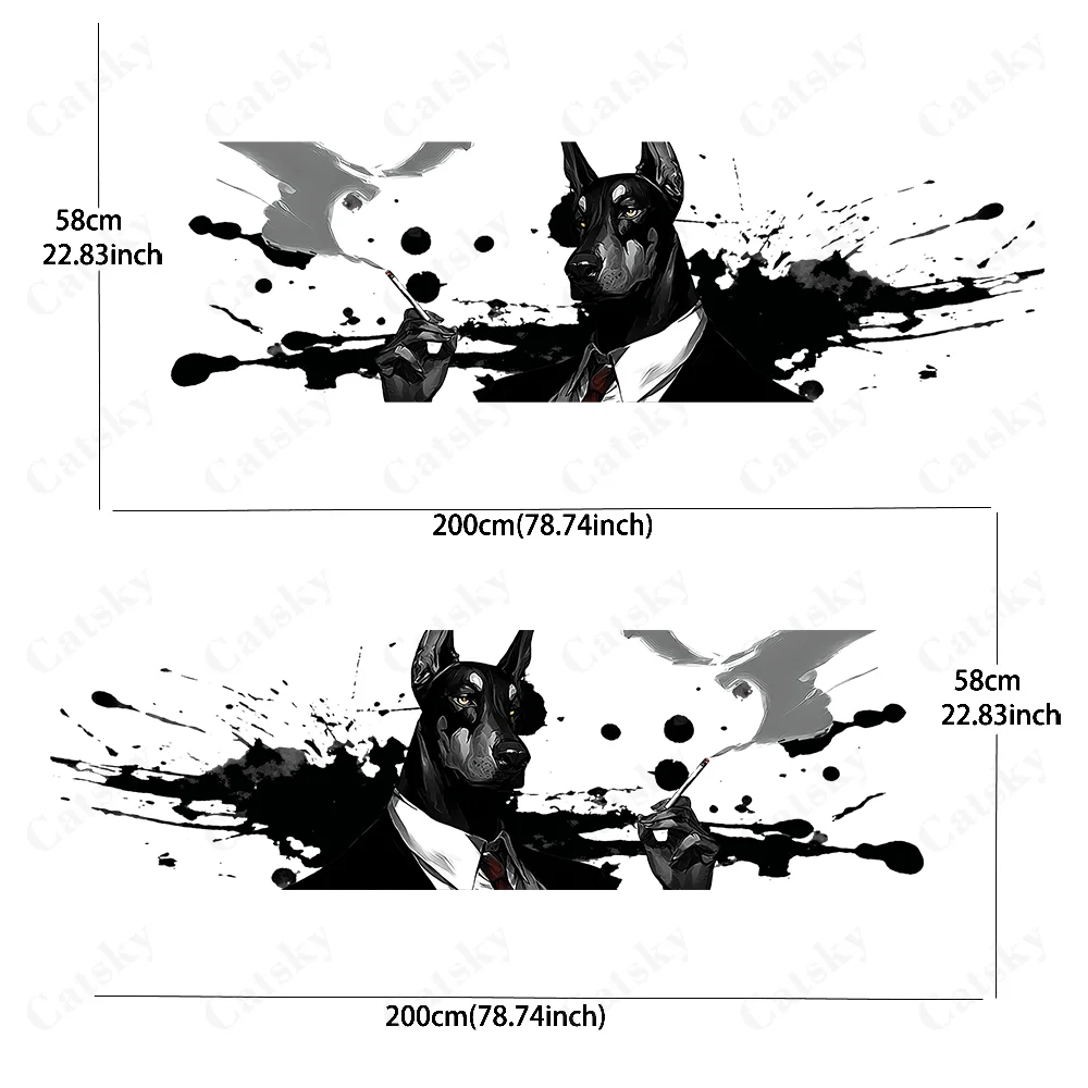 Doberman Pattern Stickers, Car Body Side Decals Decoration, Universal Fit for All Cars car vinyl wraps