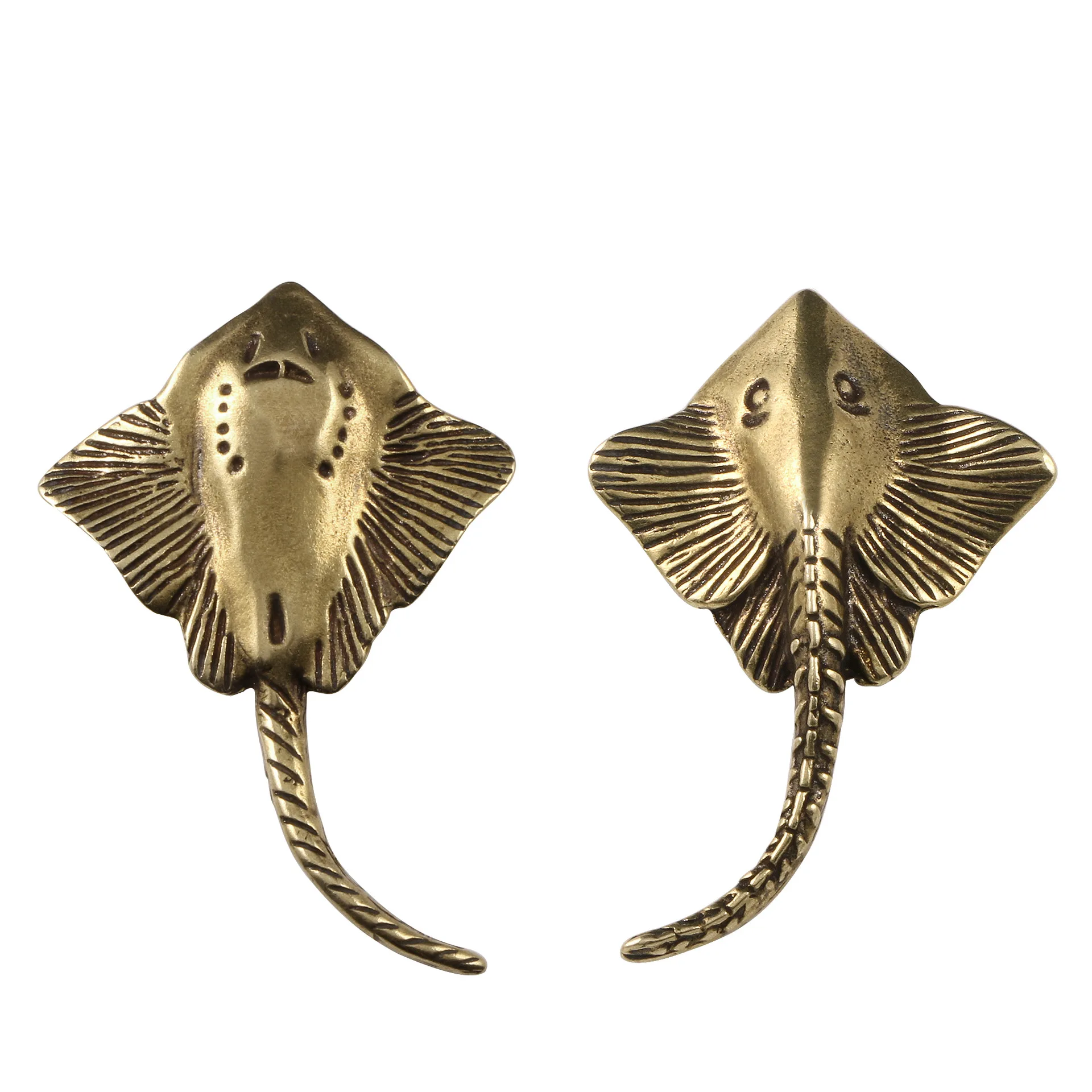 Manta Rays Devil Fish Desk Decoration Marine Organisms Metal Figures Copper Handicrafts Collectibles Tea Pet Ornaments Souvenir - Image 6