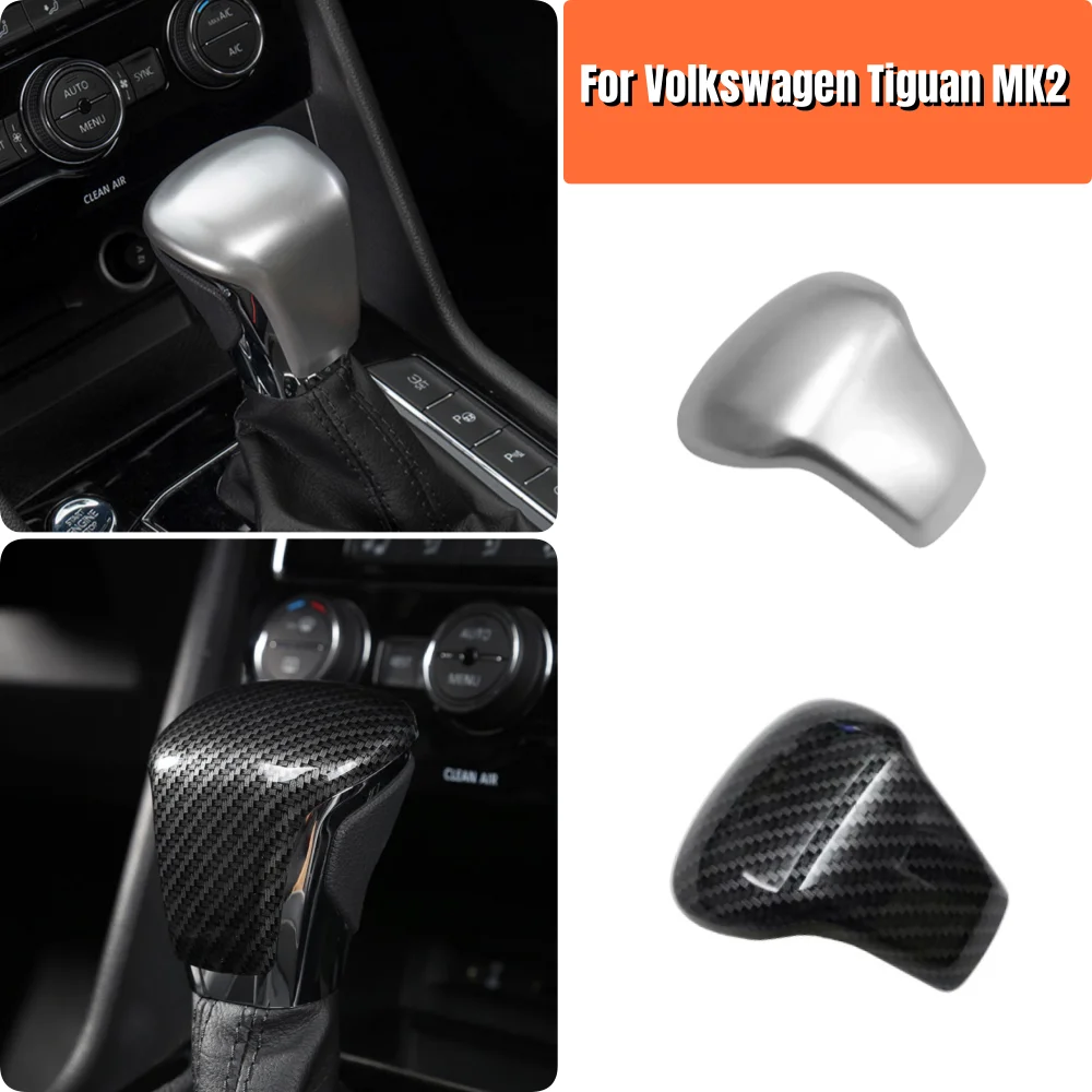 

ABS Plastic Car Gear Collars Fit For Volkswagen VW Tiguan MK2 2017 2018 2019 2020 AT Gear Head Shift Knob Cover Trim Accessories