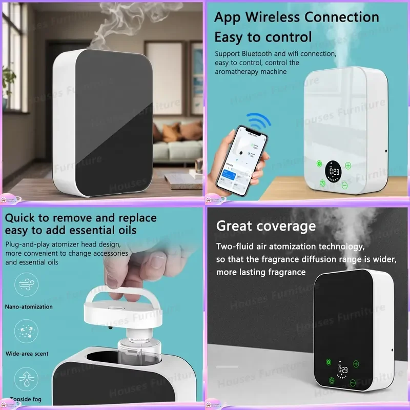 230 Wall Mounted Essential Oil Diffuser Battery Powered Home Office Air Fragrance Anhydrous Aroma Scent Dispenser
