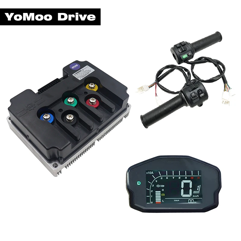 

Fardriver ND72890 72V 450A Peak 890A 6KW-8KW FOC BLDC Motor Controller with DKD Display ,T08 Throttle For Electric Motorcycle