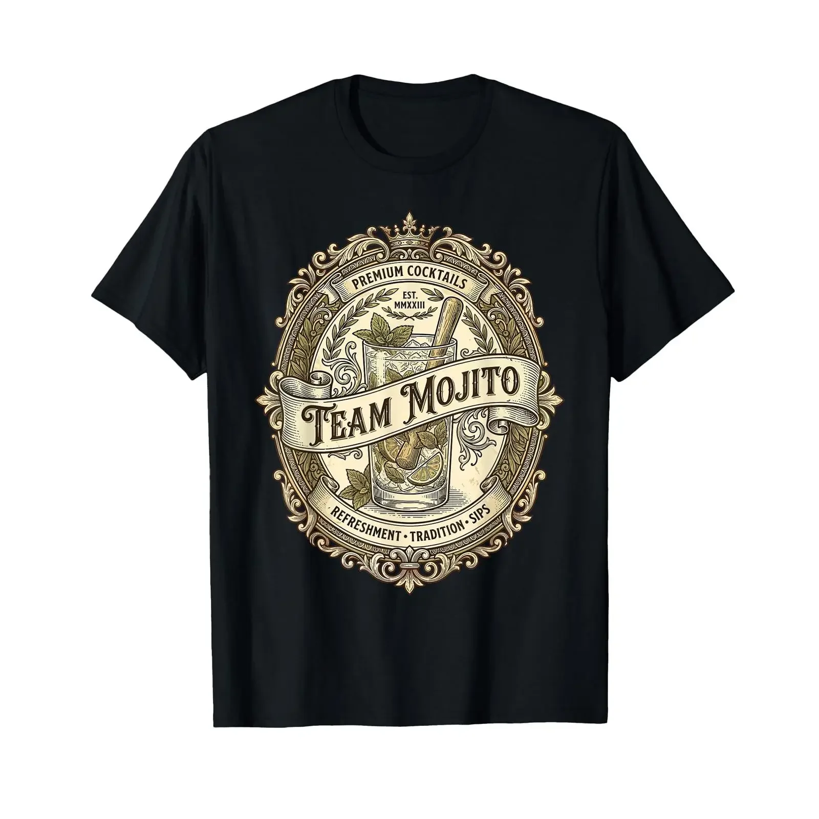 Stag Party Team Mojito Cocktail for Bartender T Shirt vintage Washed Stylish streetwear designer clothes fashion