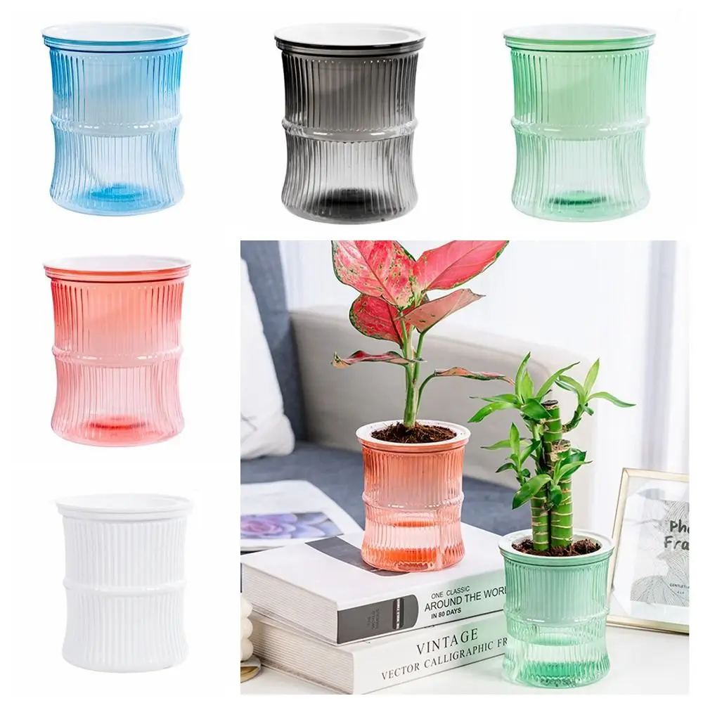 Safety Self-absorbing Plant Pot Wear-resistant Hydroponic Imitation Glass Flower Pot Odorless Lazy Hydroponic Flower Pot