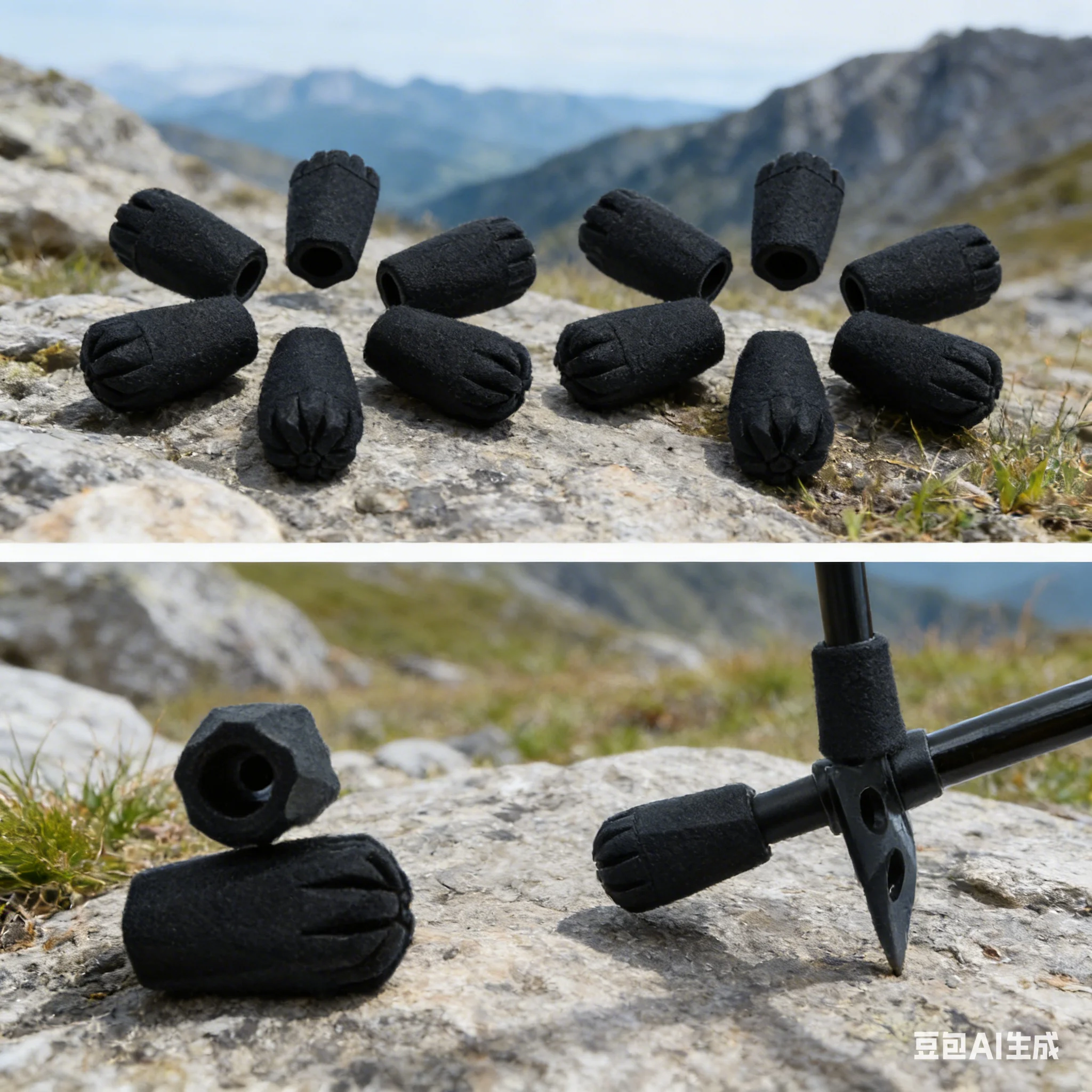 

10Pcs Hiking Pole Tip Protector Circular Anti Slip Head Bottom Cover Outdoor Camping Trekking Poles Tip Protection Accessories