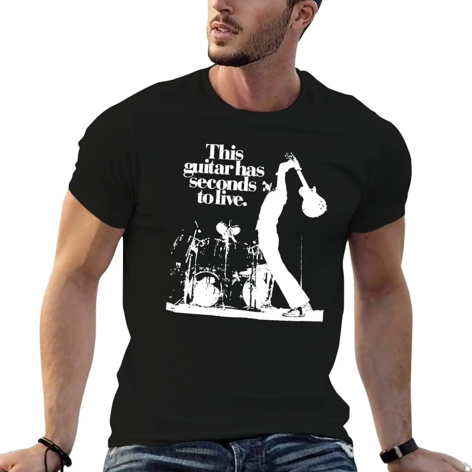 Pete Townshend The Who This guitar has seconds to live Rock Music legend Guitar T-Shirt Abstract Pattern Print Top