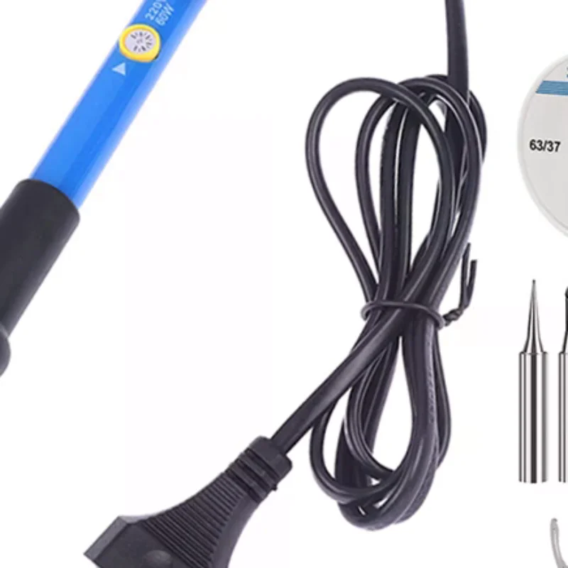 Soldador Eléctrico de Temperatura Ajustable de 1/3/5/7/8/9 Piezas, 220V 60W, Estación de Retrabajo de Soldadura, Puntas de Lápiz Térmico para Reparación