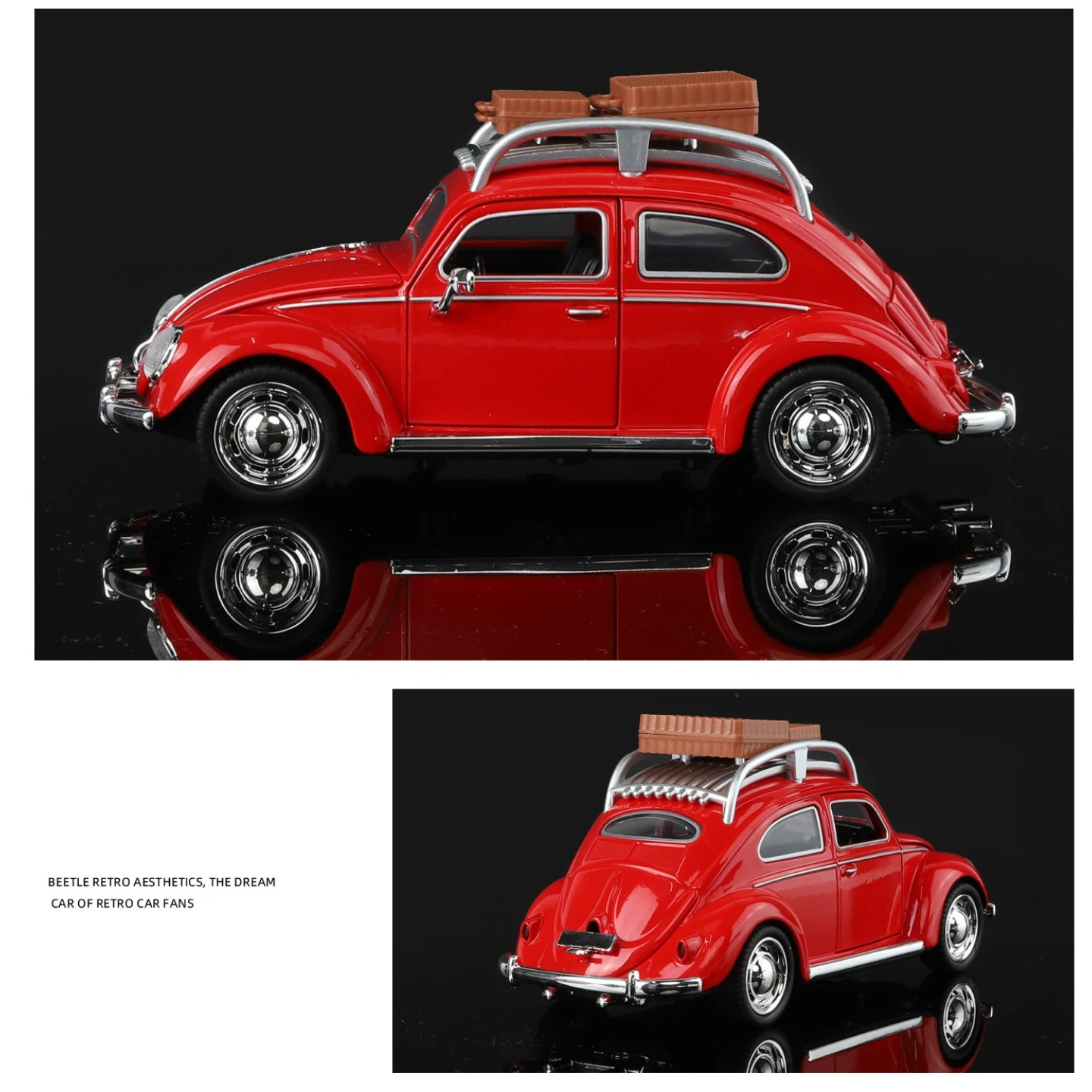 1:32 カブトムシクラシックカーモデルダイキャストシミュレーション金属合金車サウンドライトプルバックおもちゃの車両コレクションおもちゃギフト