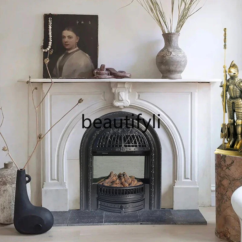

FG28Marble fireplace French stone stone carving white marble fireplace decoration, American fireplace