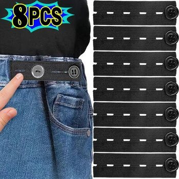 유니섹스 허리띠 익스텐더 스커트 바지 청바지 허리 익스팬더 버튼 바지 탄성 익스텐더 버튼 벨트 확장 버클 조정