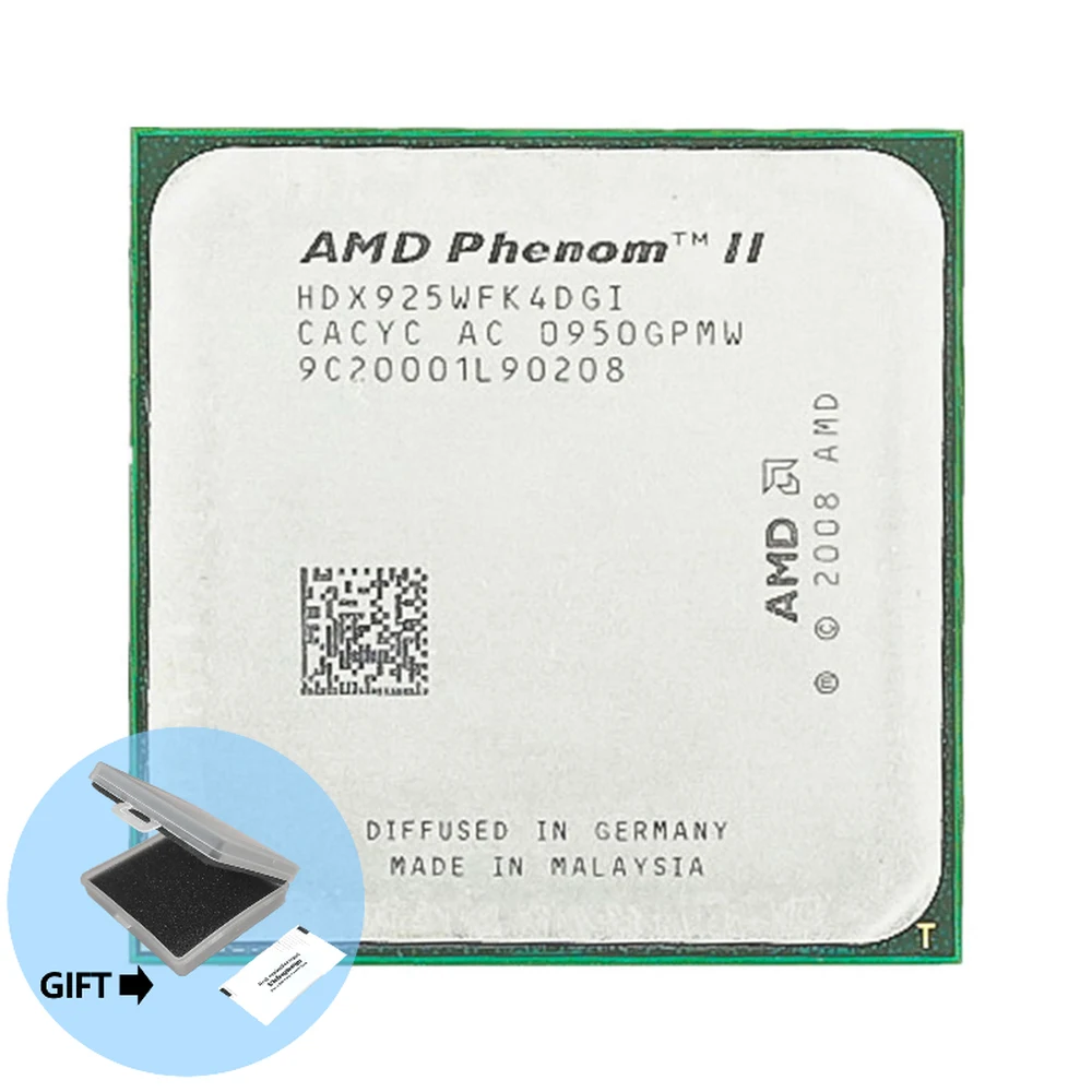 AMD Phenom II X4 925 95W 2.8 GHz Quad-Core CPU Processor HDX925WFK4DGI/HDX925WFK4DGM Socket AM3