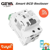 GEYA GRD9L-W Tuya Smart Home Wifi Control RCCB RCD Recloser Differential Circuit Breaker AC220V Disjuntor Inteligente Wifi