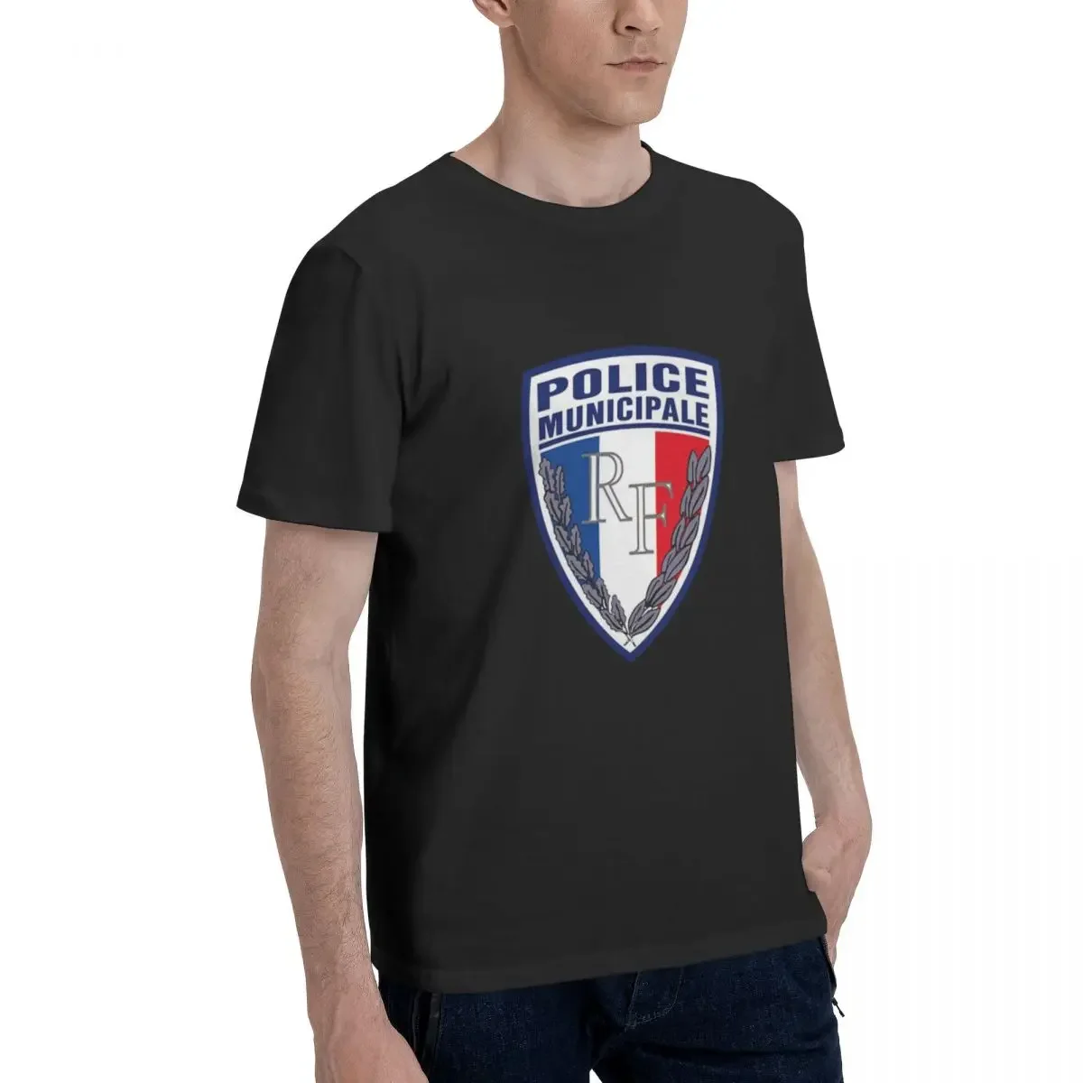 FRENCH MUNICIPAL POLICE INSIGNIA 100% Cotton T-shirt Unisex Funny T Shirts Men O-Neck Short Sleeve S-6XL