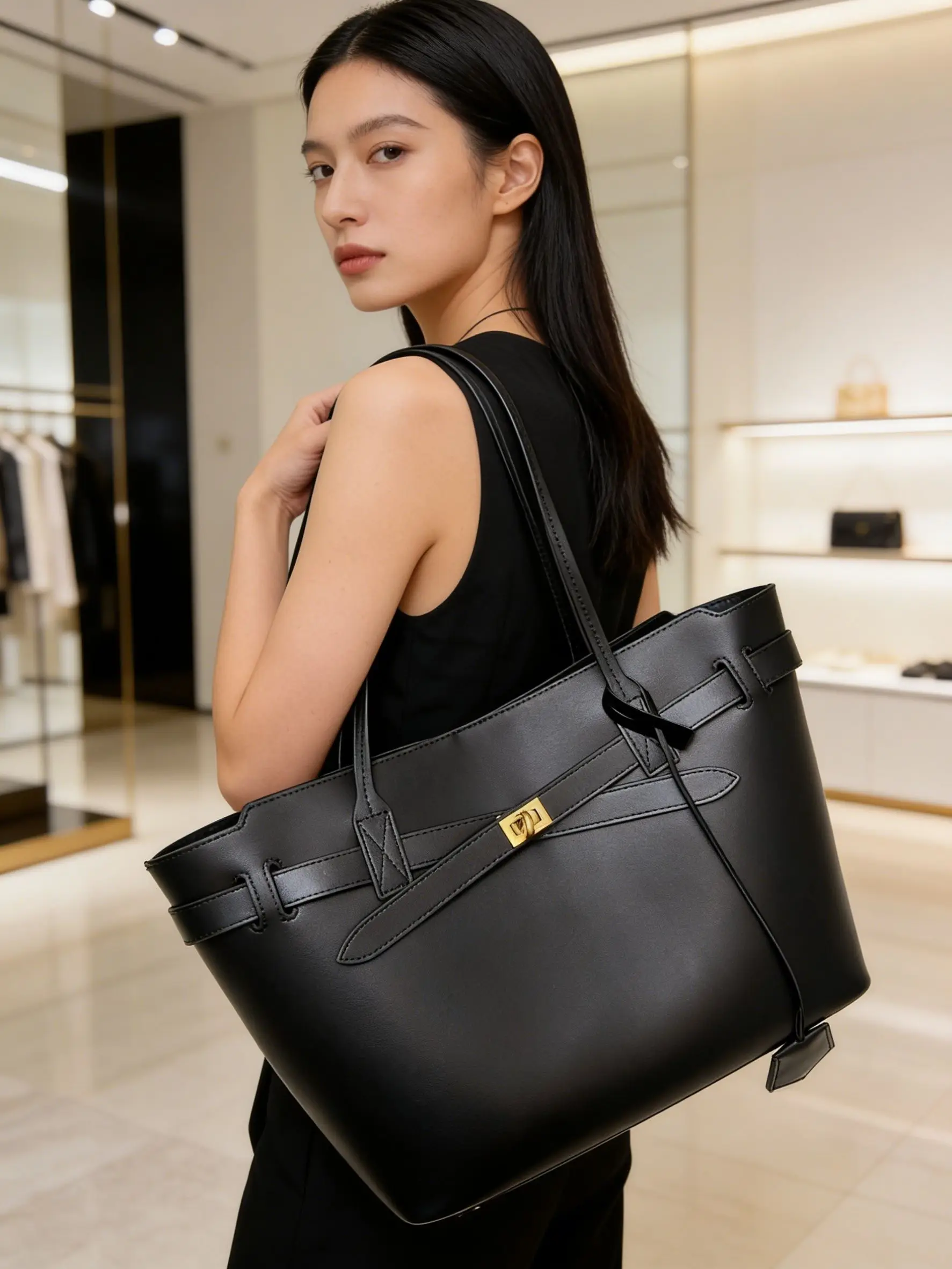 

Large Capacity Bucket Bag Shoulder Tote Women's Commuter Bag Fashion Simple Women's luxury designer bags