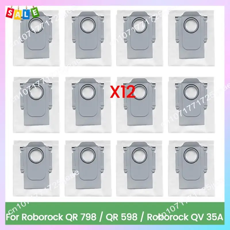 B66C Replacement Parts Dust Bag For Roborock QV 35A / QR 598 / QR 798 Vacuum Cleaner Accessories 12PCS