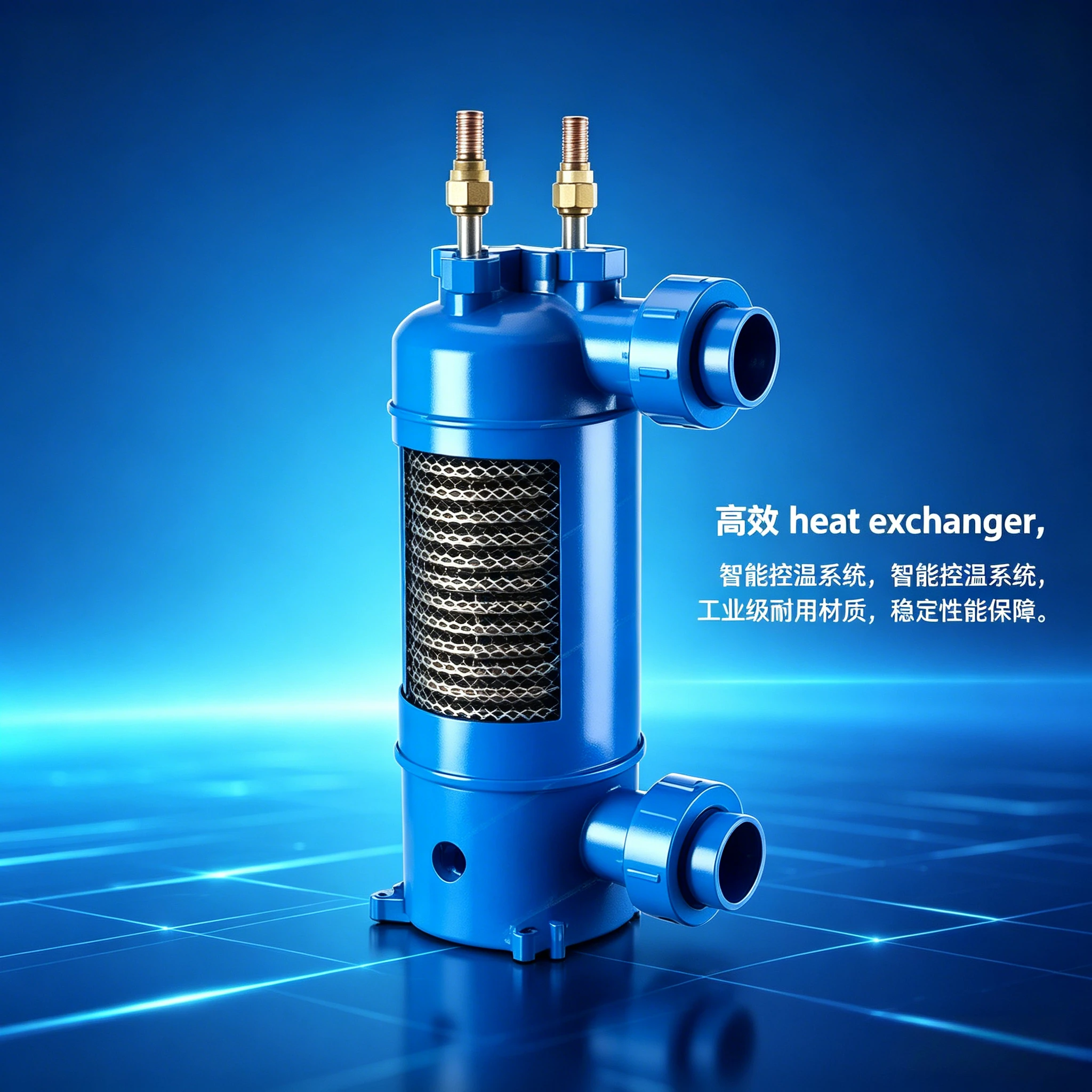 Screw Type MHTA-1.5 Heat Exchanger Titanium Tube PVC Shell Refrigeration Evaporator for Swimming Pool Heat Pump Aquarium Chiller