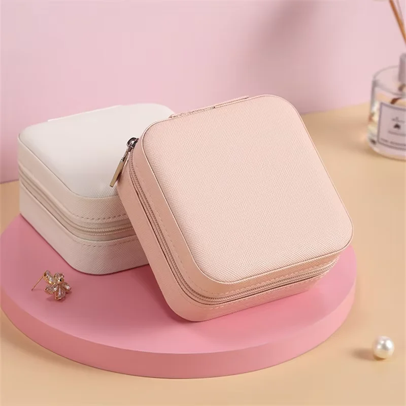 

Portable Mini Jewelry Storage Box Travel Organizer Jewelry Case Leather Storage Earrings Necklace Ring Jewelry Organizer Display