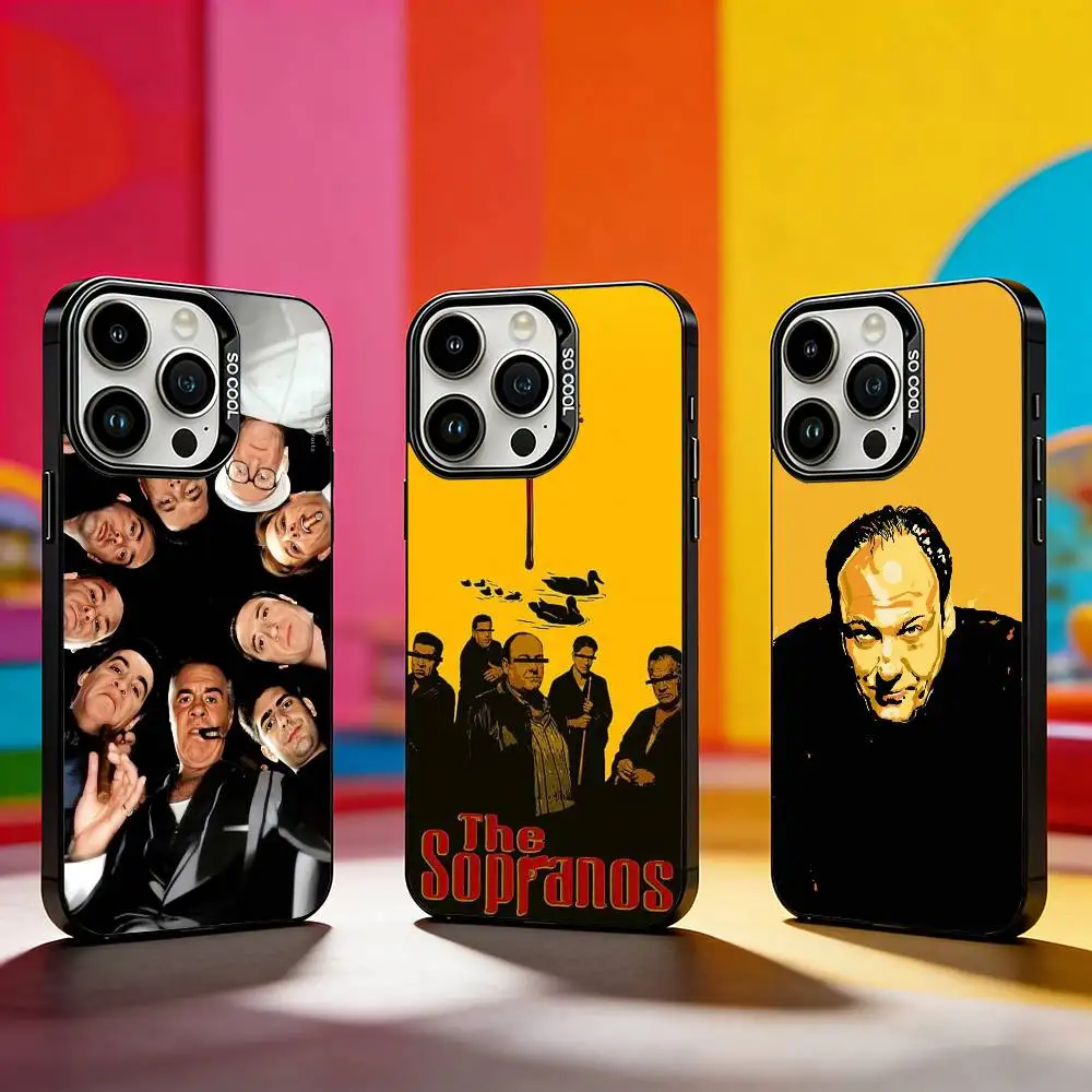 

TV The S-Sopranos Tony Phone Case For iPhone 17,16,15,14,13,12,11 Plus,Pro Max,XS,Colored silver phone case