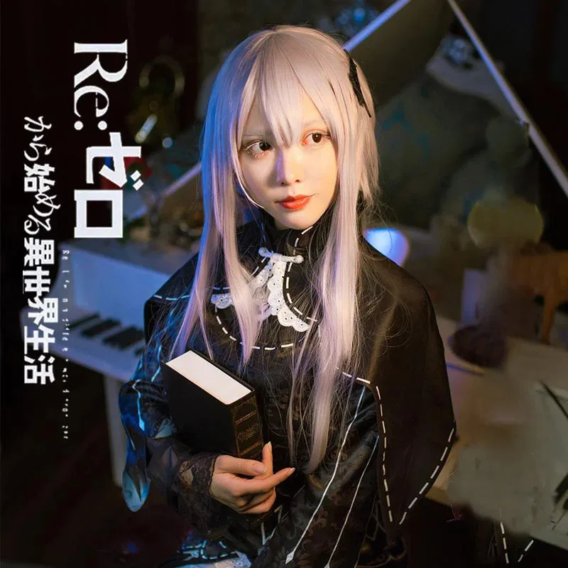 CyAnime Re: الحياة في عالم مختلف من الصفر Echidna فستان تأثيري حلي المرأة السوداء هالوين كرنفال ملابس مخصص