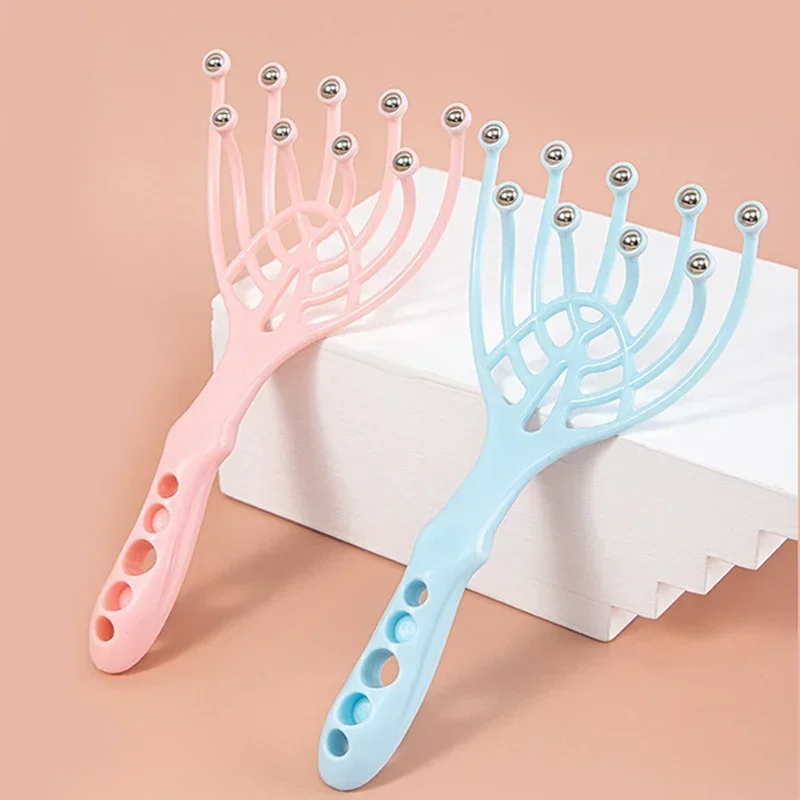 9/5 Claws Head Massger Relieve Migraine Hand Held Hair Stress Relief Aid Relaxation Scalp Massage Roller for Hair Growth