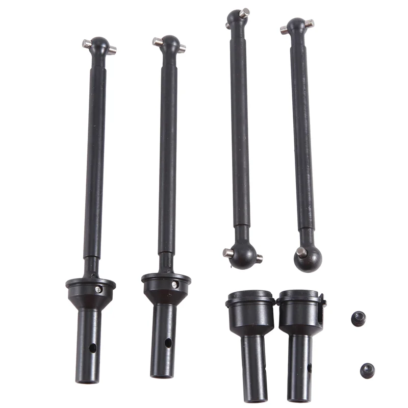 เหล็กที่ยอดเยี่ยมด้านหน้าด้านหลังเพลาไดรฟ์ CVD SHAFT สําหรับรถยนต์ RC Arrma 1/8 Typhon 1/7 Infraction Limitless เปลี่ยนสีดํา
